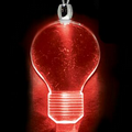 Light Up Necklace - Acrylic Light Bulb Pendant - Red